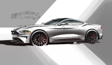 2018 Ford Mustang design sketch